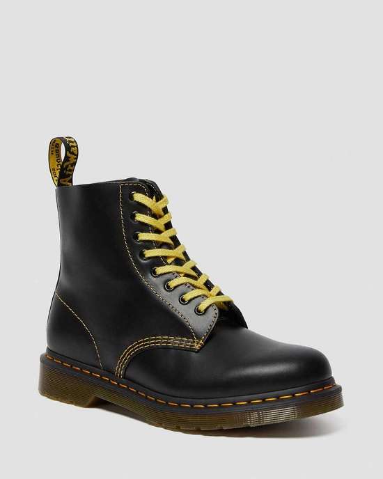 Botas Con Cordones Dr. Martens 1460 Pascal Atlas Mujer Negros MX-70239